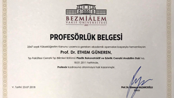 Лечение с проф. д-р Ethem Güneren