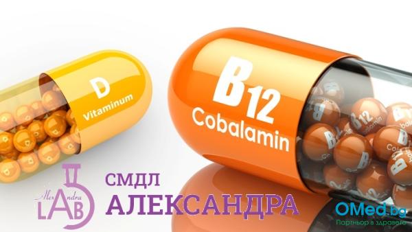 Витамин Д и Витамин В12 за 36 лв. от СМДЛ "Александра"